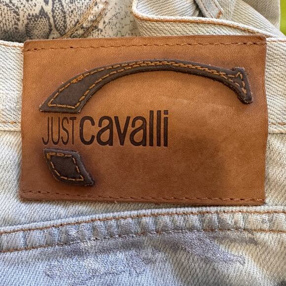 Just Cavalli Men's Light Wash Paint Splatter Straight Jeans 32"x32" Flawed-Read - Picture 11 of 11